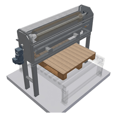 Automatische plaatsing van beschermvellen op pallets met de Sheetrunner SR4